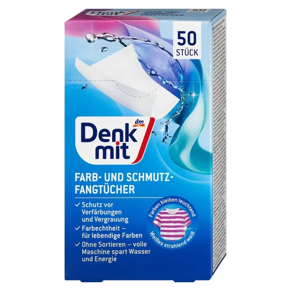 Абсорбуючі серветки для кольорових тканин DenkMit 50 шт